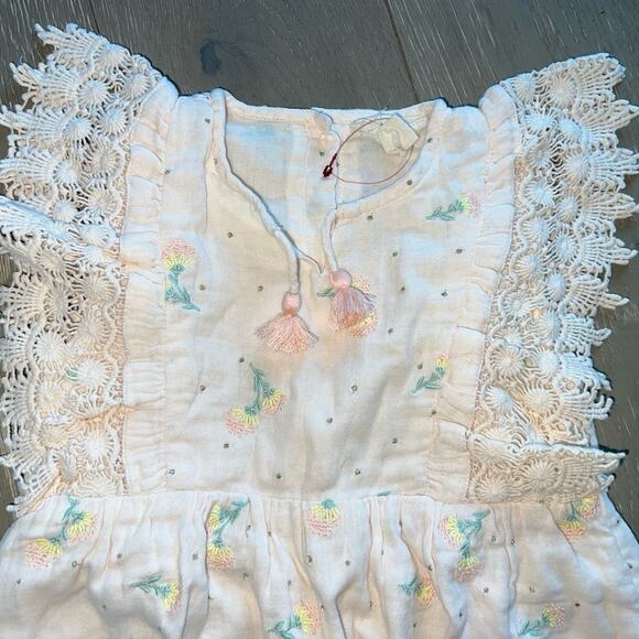 Louise Misha Baby Toddler Girls Floral Embroidered Romper Sz 24 Months - Picture 3 of 4